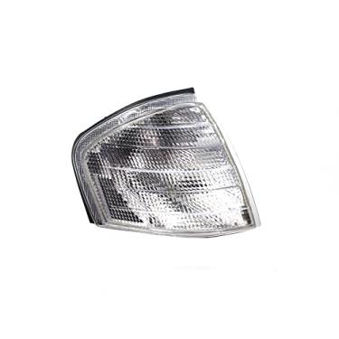 Imagem de KACEPAR Tampa da lente da lâmpada de canto de seta, capa de luz de estacionamento dianteira esquerda + direita, compatível com Mercedes Benz C Class W202 1994-2000, lente transparente lado direito do