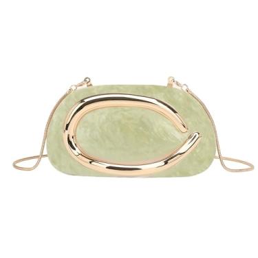 Imagem de Buric Bolsa clutch de acrílico para mulheres, marmorizada, noite, casamento, bolsa de acrílico para festa, formatura, coquetel, Verde claro
