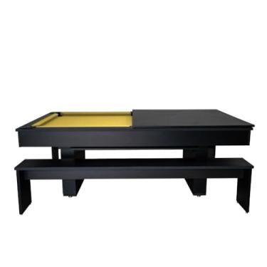 Imagem de Mesa de Sinuca e jantar com 2 Bancos - 2,00x1,10 - Havana