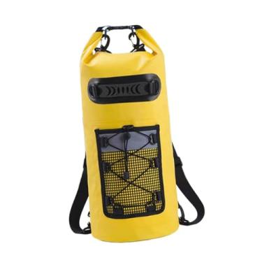 Imagem de YIJU Bolsa seca, mochila seca, grande capacidade, leve para mulheres e homens, mochila flutuante, bolsa de armazenamento, para camping, caiaque, viagem e, Amarelo, 30l