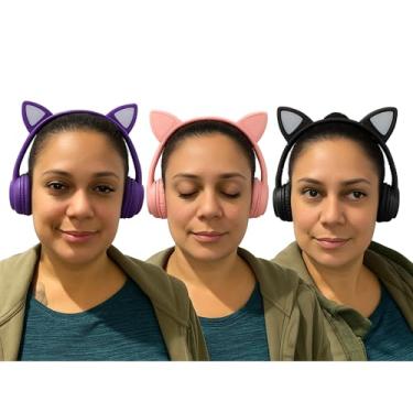 Imagem de fones de ouvido com orelha de gato (roxo)