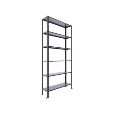 Imagem de Prateleira Armário Estante De Aço Multiuso 60 Cm 5 E 6 Divisória(198 Cm 6 Divisórias Preto)