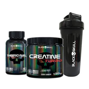 Imagem de Creatine Turbo + Thermo Fuel - Ganhe uma Coqueteleira - Black Skull Creatine Turbo + Thermo Fuel - Ganhe uma Coqueteleira