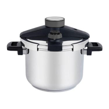 Imagem de Panela Pressão Presto Aço Inox Fundo Triplo 5 Dispositivos De Segurança 22 Cm 6l - Tramontina 62518220
