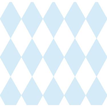 Imagem de Papel De Parede Treboli Losangos Azuis 5861 - Rolo 10m X 0,53m