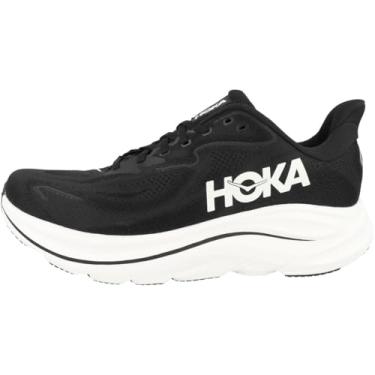 Imagem de HOKA Clifton 10 Tênis masculino, Preto/branco, 9 Wide