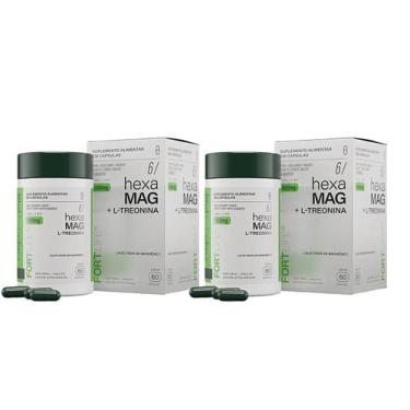 Imagem de Kit 2 Hexa-mag 6x Magnésio 60 Cápsulas - Fortlife