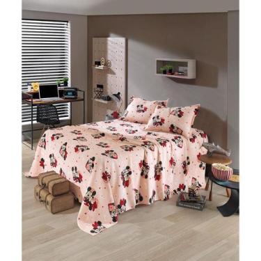 Imagem de Kit Colcha Casal Piquet Mickey E Minnie Dohler 3 Peças 530