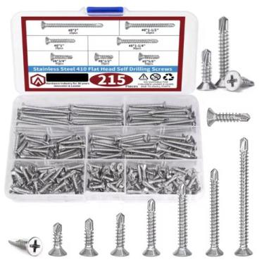 Imagem de Kit 215 parafusos philips chata plana inox auto brocante - CJFIX