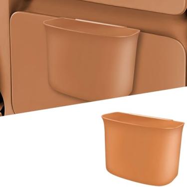 Imagem de Lixeira portátil tipo suspenso, bolsa de armazenamento à prova d'água à prova de vazamento com grande capacidade, acessórios interiores de carro, mini bolsa de armazenamento para carros (estilo Pricot