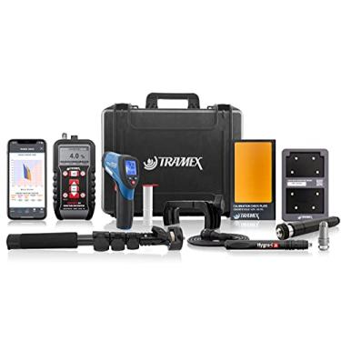 Imagem de Tramex Kit de inspetor determinador de concreto CDIK | Medidor de umidade, sonda de umidade e termômetro infravermelho para concluir um teste completo de umidade de concreto | Meça o conteúdo de