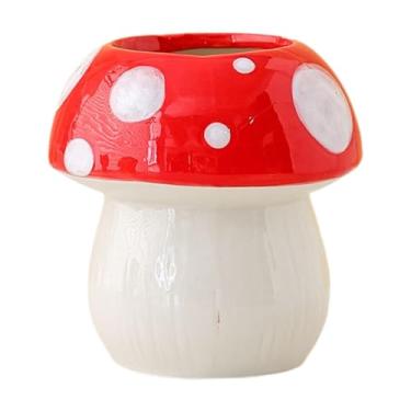 Imagem de AFXGUSD Porta-escovas de Dentes em Formato de Recipiente, Porta-lápis Fofo para Banheiro, Sala de Estar, Escritório, Decoração, Vermelho, Tamanho real