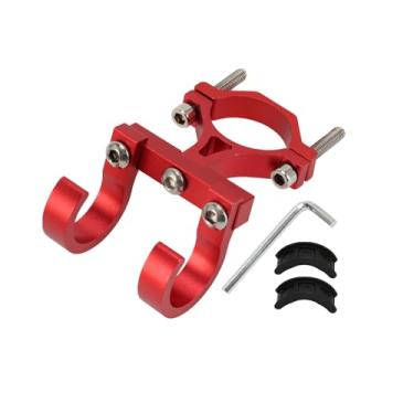 Imagem de Motoforti Gancho de suspensão de motocicleta arco capacete de motocicleta suporte de bolsa de bagagem cabide para scooters bicicletas liga de alumínio vermelho 1 conjunto chave hexagonal arruela de