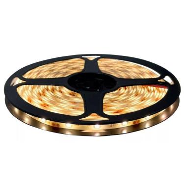 Imagem de Fita Led Rolo 5m 300 Leds Silicone Iluminação Decoração Branco Quente