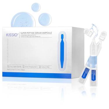 Imagem de KISSIO Ampola Super Peptid Serum, Rosto Com Tripeptídeos De Cobre, Colágeno E Peptídeos, Hidratação Elasticidade, Facial Rejuvenescedor Para Linhas Finas Rugas, Base Maquiagem, 30 Ampolas
