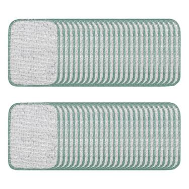 Imagem de 50 peças de pano de prato multiuso de dupla face para lavar louça, reutilizável, sem arranhões, para limpeza de pias de cozinha, panelas (lado verde, 50 itens)