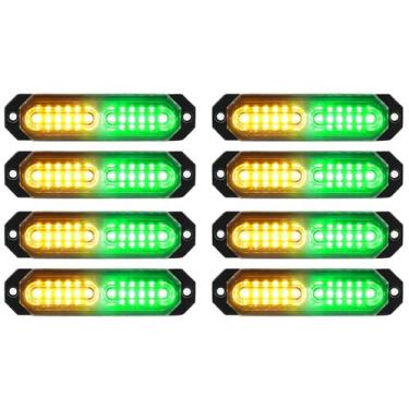 Imagem de Luzes estroboscópicas ASPL Sync Ultra Slim 12 LED para caminhões x8