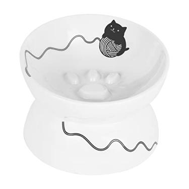 Imagem de Vencer Tigelas de alimentação lenta para gatos/cães pequenos, tigela elevada para comida de gato/cachorro/tigela de água, prato elevado para cães e gatos, tigelas para animais de estimação para gatos