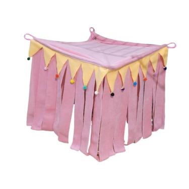 Imagem de IEUDNS Gaiola para animais de estimação, esconderijo de canto para animais pequenos, portátil para de estimação, casa para ratos, porquinhos-da-índia, Rosa, S