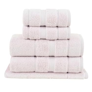 Imagem de Buddemeyer, Kit Jogo De Toalhas Buddemeyer 5 Peças Banhão Rosto e Piso Vision Dual Air 100% Algodão Cor:Rosa 1617