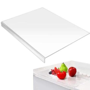 Imagem de Placa Em Acrílico Transparente Antiderrapante Para Cortes Alimentícios