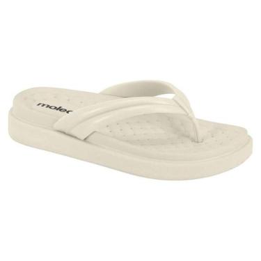 Imagem de Chinelo Feminino PVC Leve Dedo Moleca Original 5554100, Branco off, 36