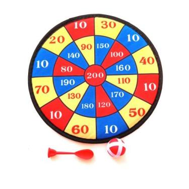 Imagem de jogo centro do alvo com 1 bolinha e 1 dardo braskit