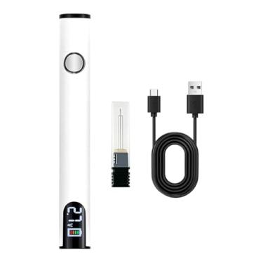 Imagem de harayaa Kit de ferro de solda sem fio, caneta de solda atualizada, mini caneta com bateria recarregável USB de 650 mAh para eletrodomésticos eletrônicos DIY, Branco