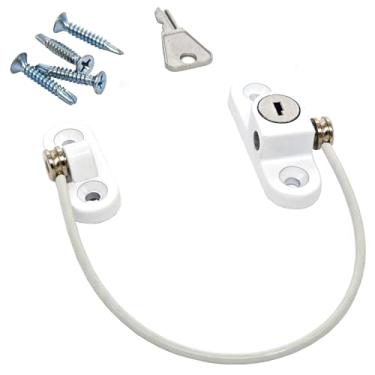 Imagem de Fechaduras com restrição de janela, restrição de abertura de porta e janela, travas de segurança de janela deslizante com chaves, adequado para casa, escritório, hotel, fábrica e outros tipos de