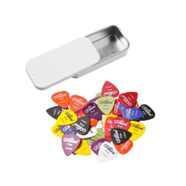 Imagem de Case Slim para Palhetas de Guitarra, Branco, com Palhetas Coloridas, 6 x 2,5 cm