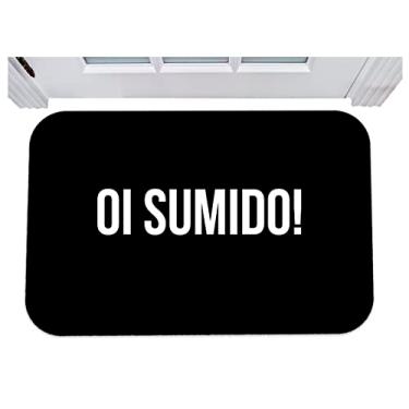 Imagem de Capacho para porta oi sumido tapete divertido 40x60