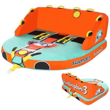 Imagem de Boia Rebocável Aquática para 3 Pessoas, SWONDER, Laranja