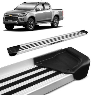 Imagem de Estribo Lateral S10 2012 a 2023 CD Alumínio Natural A1 Com A