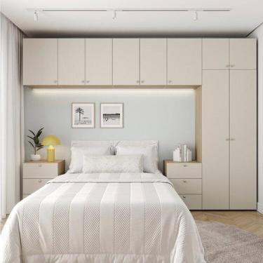 Imagem de Guarda Roupa 8 Módulos 10 Portas 6 Gavetas Frame CabeCasa MadeiraOrigi