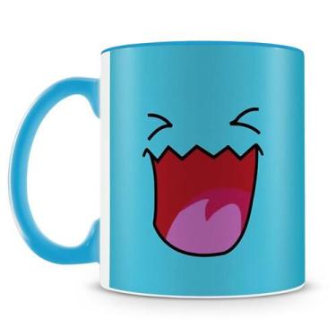 Imagem de Caneca de Porcelana Pokémon Wobbuffet com Alça Azul Claro - 325ml - Am