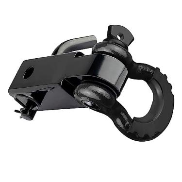 Imagem de Generic Receptor do Engate Manilha, Metal Forte de Grande Resistência Amplamente Utilizado do Gancho de Reboque de SUV para Resgatar (Preto)