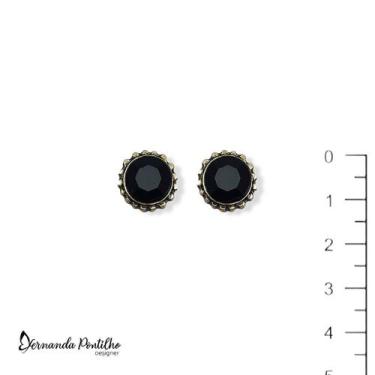 Imagem de Brinco Ponto de Luz Preto 11103 - Design Exclusivo - FERNANDA PONTILHO