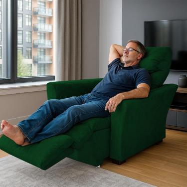 Imagem de Poltrona Retrátil e Reclinável Pra Extensão De Cílios Modelo Mariane Verde