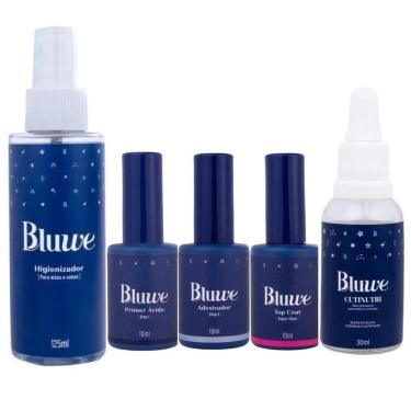 Imagem de Kit Bluwe Primer Adesivador Higienizador Top Coat Cutinutri