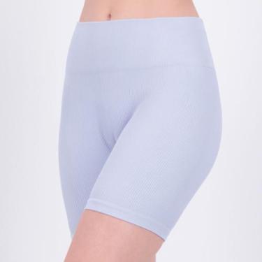 Imagem de Bermuda Hering Ciclista Canelada Feminina Azul Claro, G