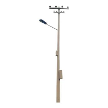 Imagem de Almencla Decoração de poste de energia em escala HO 1:87, acessório de cena ferroviária, decoração de cenário em miniatura, modelo de poste de utilidades para