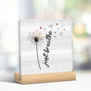 Imagem de Placa engraçada de decoração de banheiro de escritório, exibição peculiar de casa e escritório, sinalização de mesa bem-humorada, presente inteligente para colegas de trabalho, acrílico 10 x 10 cm