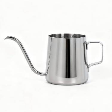 Imagem de Regador pequeno de 350 ml para plantas de interior, mini regador interno com bico longo e alça material de aço inoxidável 304 à prova de ferrugem