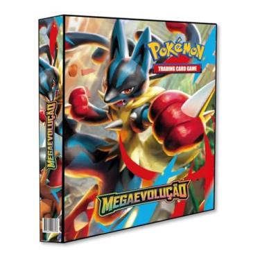 Imagem de Álbum Pasta Fichário Pokemon Mega Evolução Capa Dura TCG Coleção Cards Cartas Jogo Baralho Lucario
