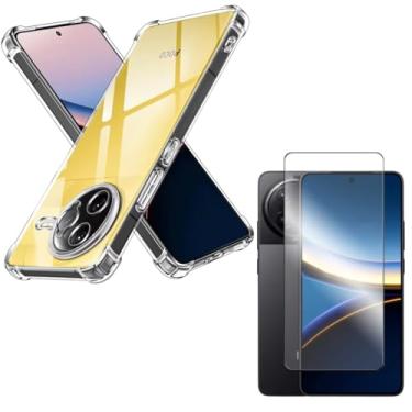 Imagem de Capa Capinha Anti Impacto + Película de Vidro 3D Para Xiaomi Poco F7 Pro 5G Tela de 6.67 Polegadas - Bluepink