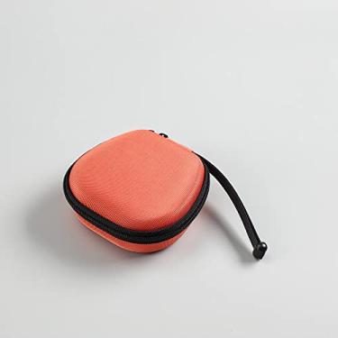 Imagem de Capa protetora rígida portátil para fone de ouvido intra-auricular HiFi bolsa de gancho de fone de ouvido decodificação, capa de caixa de armazenamento de amplificador de fone de ouvido (laranja)