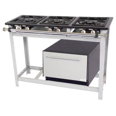 Imagem de Fogão Venâncio Extra 3 Bocas Duplas e com Forno E3d3f