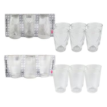 Imagem de Jogo Copos de Vidro 200ml Arizona Kit Transparente Resistente ou Conjunto 12 ou 6 Unidades (12)