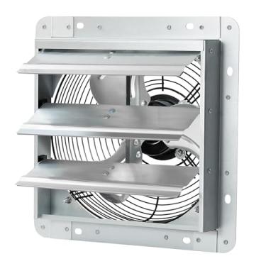 Imagem de GCJ Exaustor de obturador de 61 cm montado na parede, alta velocidade 1450 RPM, ventilador de sótão, adequado para ventilação, extração e exaustão em garagens, estufas, lojas, sótãos e galpões