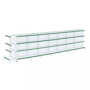 Imagem de Gondola Centro 137 Fit Ate 7 Metros 1 Ponta Branco 60b Pe Verde - AMAP